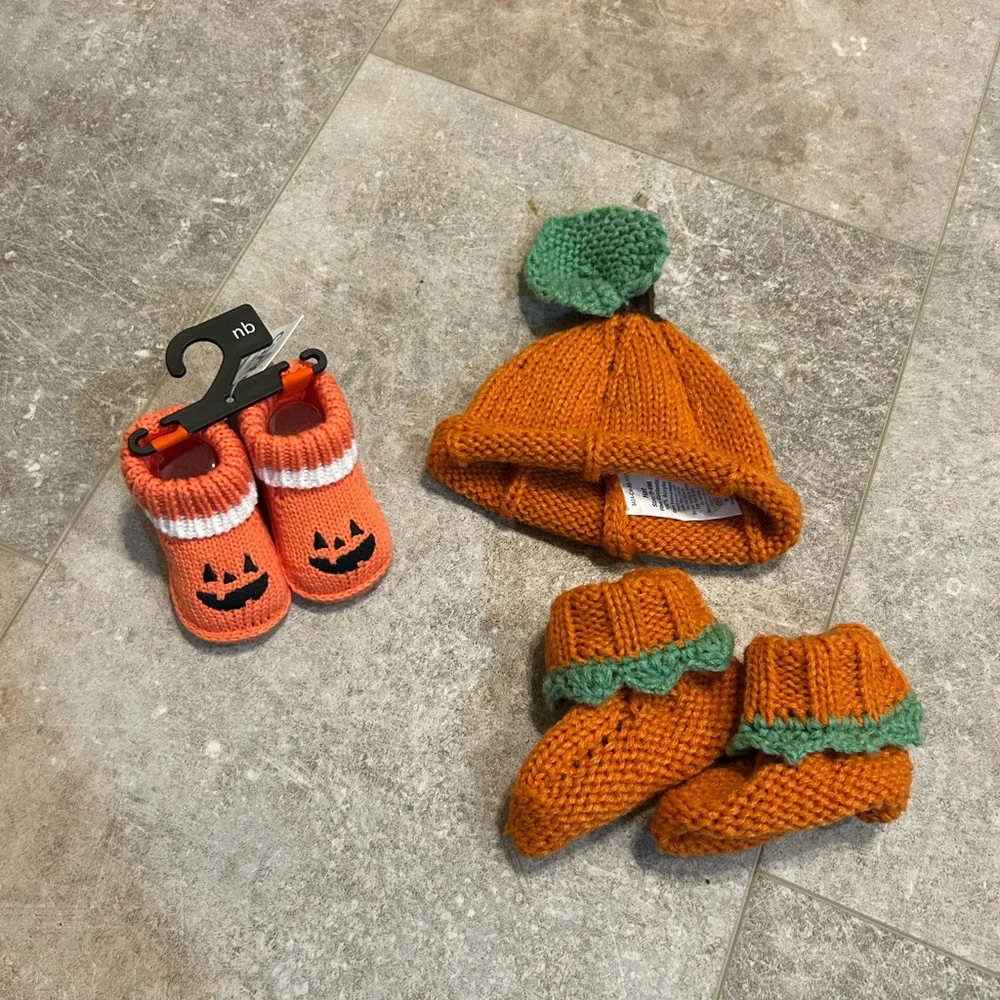 Carter's Orange Pumpkin Baby Set